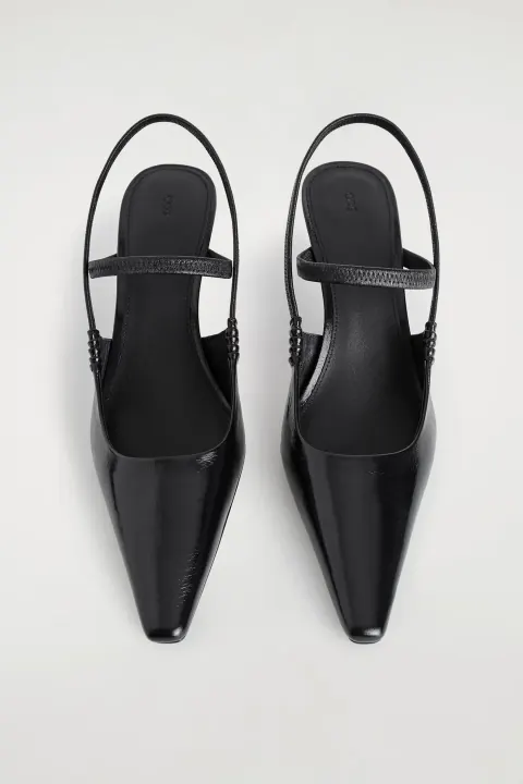 Schwarze Slingback-Pumps